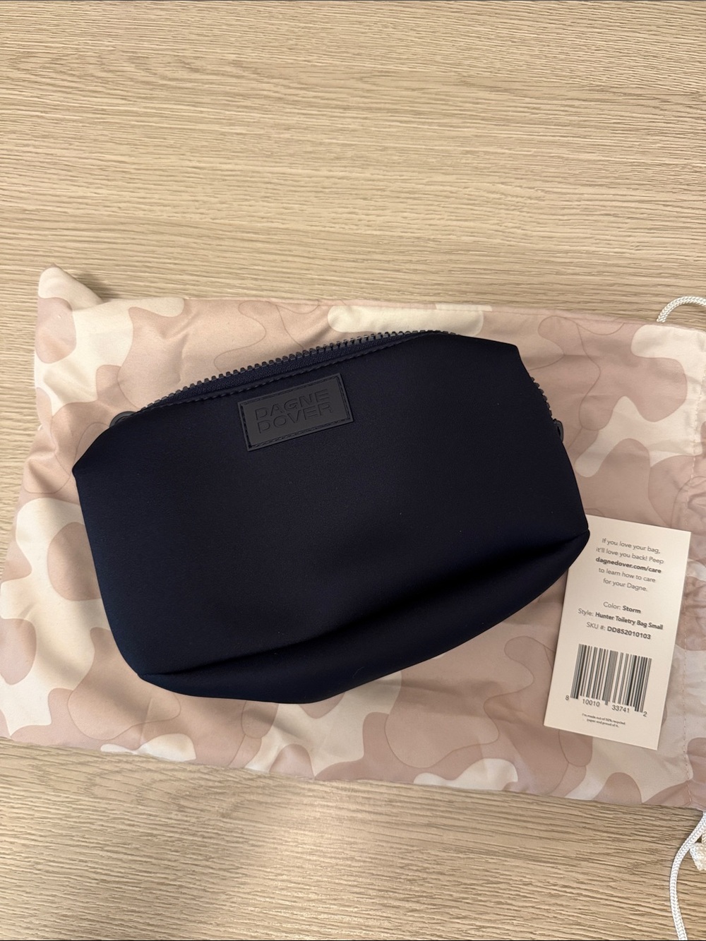 Dagne Dover Navy Neoprene Cosmetic Pouch